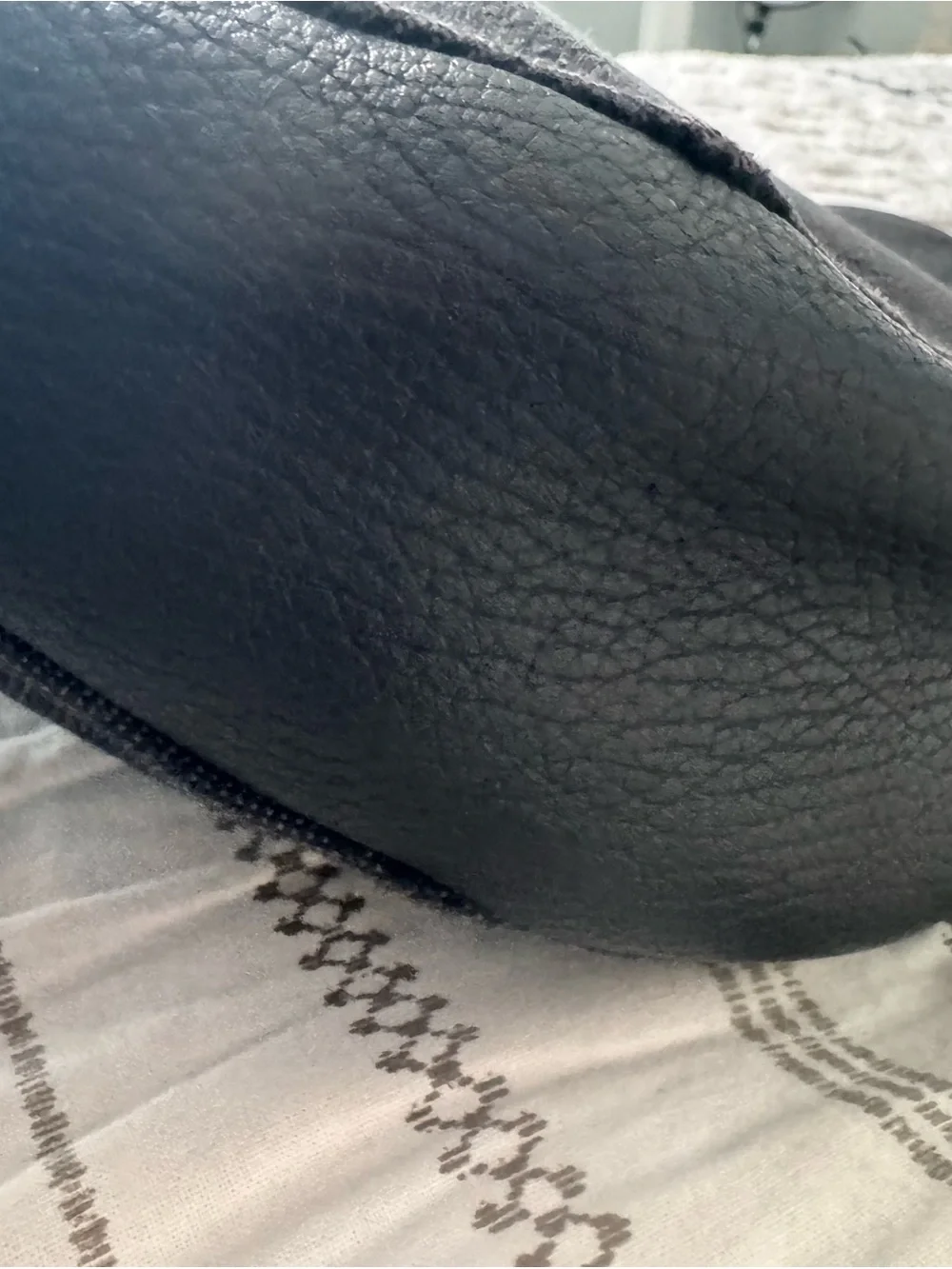 Gucci Black Monogram Hobo Bag with Leather Trim